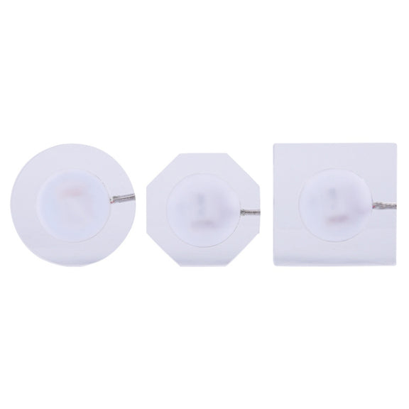 100x10mm Square USB Charging LED Light Up Acrylic Coaster Transparent Crystal Base(White Light)