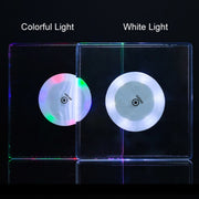 100x10mm Square USB Charging LED Light Up Acrylic Coaster Transparent Crystal Base(White Light)