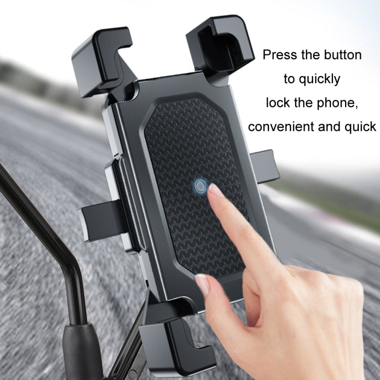 Shockproof Motorcycle Mobile Phone Holder Outdoor Bike Navigation Holder, Model: Handlebars