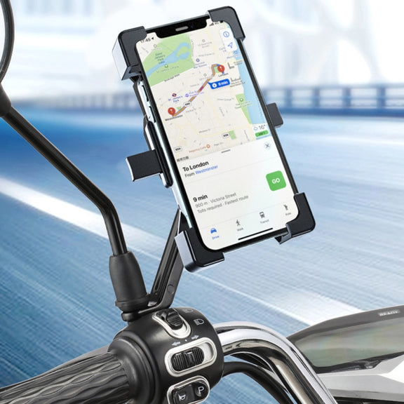 Shockproof Motorcycle Mobile Phone Holder Outdoor Bike Navigation Holder, Model: Handlebars