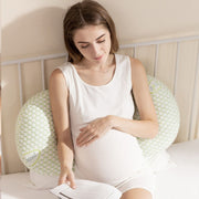 Pregnant Waist Support Side Sleep Pillow Multifunctional Removable Abdomen Pillow, Color: Probiotics Green