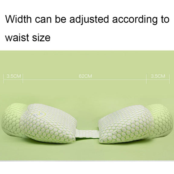 Pregnant Waist Support Side Sleep Pillow Multifunctional Removable Abdomen Pillow, Color: Probiotics Green