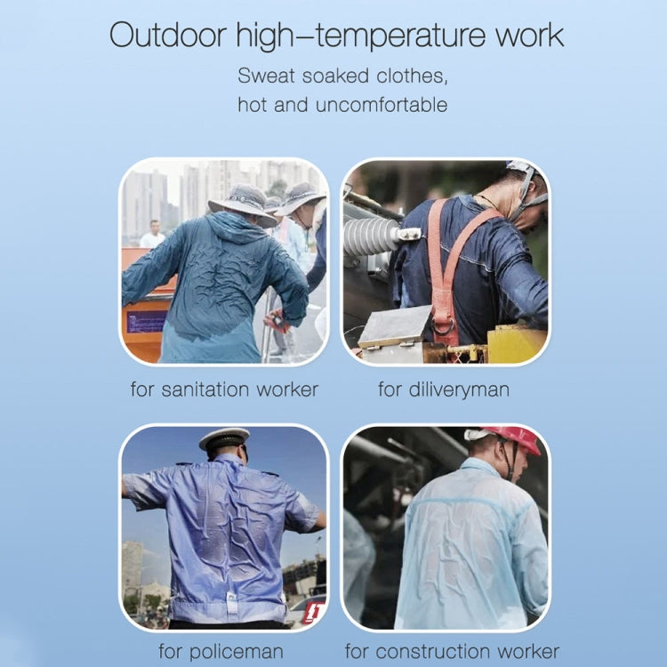 Outdoor Portable Waist High Wind Leafless Hanging Neck Fan With Power Function(Time Wind Blue)