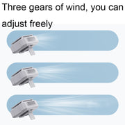 Outdoor Waist-mounted Lighting Fan with Power Function Multifunctional Bracket Hanging Neck Fan(White)