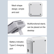 Outdoor Waist-mounted Lighting Fan with Power Function Multifunctional Bracket Hanging Neck Fan(White)
