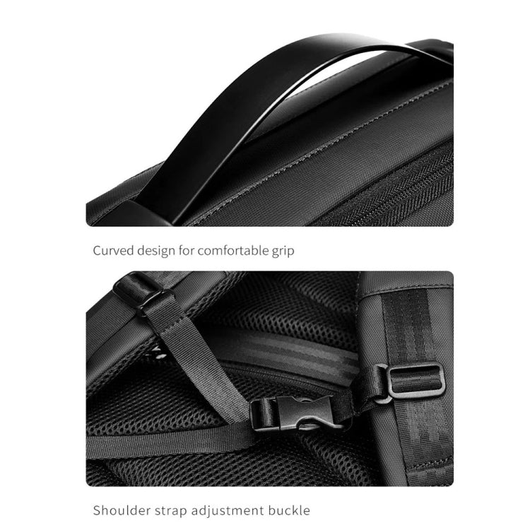 Business Large Capacity Travel Bag Multifunctional Water-resistant Laptop Backpack With USB Port(Light Grey)