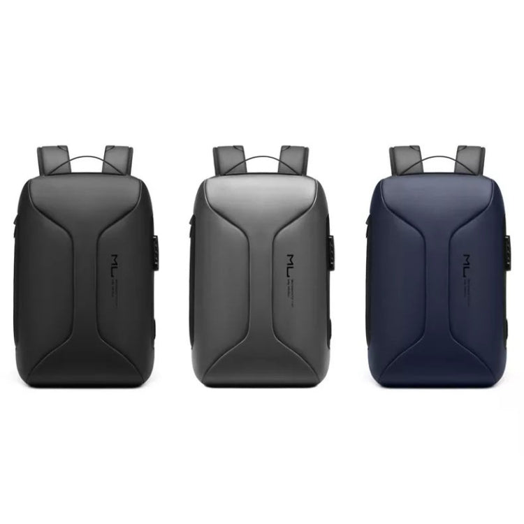 Business Large Capacity Travel Bag Multifunctional Water-resistant Laptop Backpack With USB Port(Light Grey)