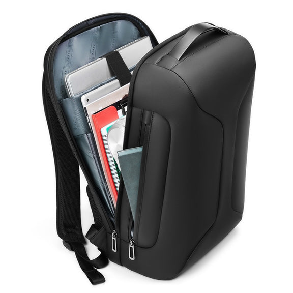 Business Large Capacity Travel Bag Multifunctional Water-resistant Laptop Backpack With USB Port(Light Grey)