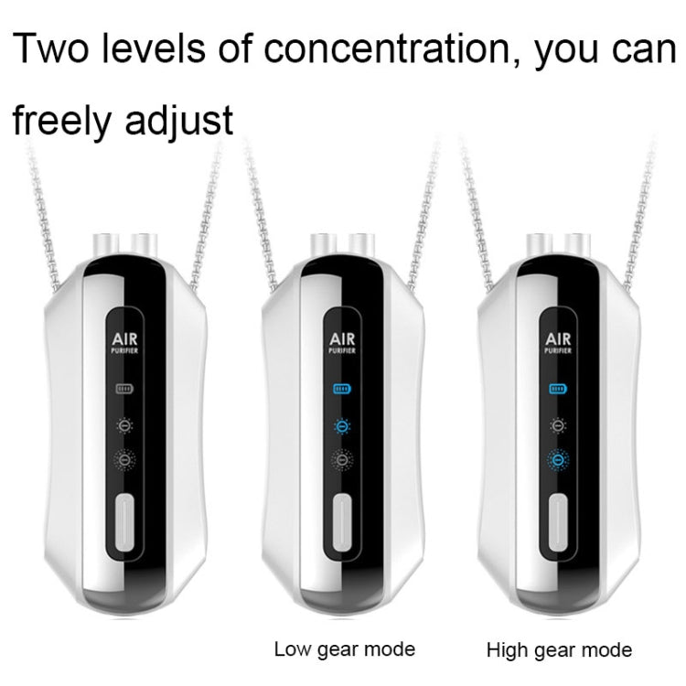 Portable Negative Ion Air Purifier Home Hanging Neck Purifier, Style: Rope Style (White)
