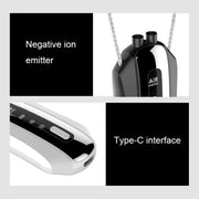 Portable Negative Ion Air Purifier Home Hanging Neck Purifier, Style: Rope Style (White)