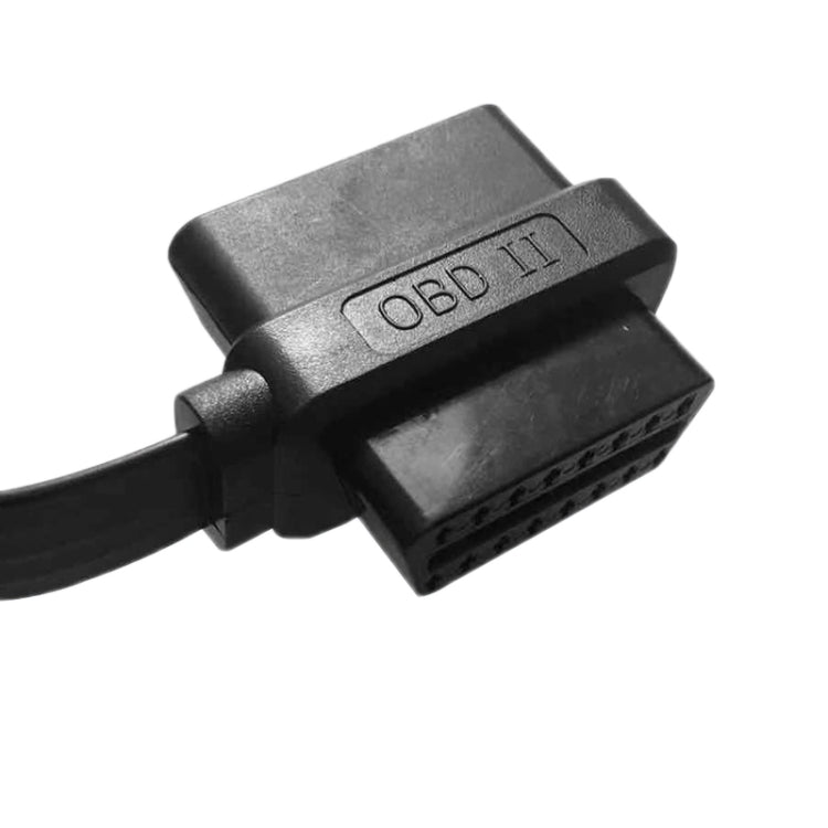0.6m OBD2 Male to Female Tee Extension Cable OD16 16C Flat Cable