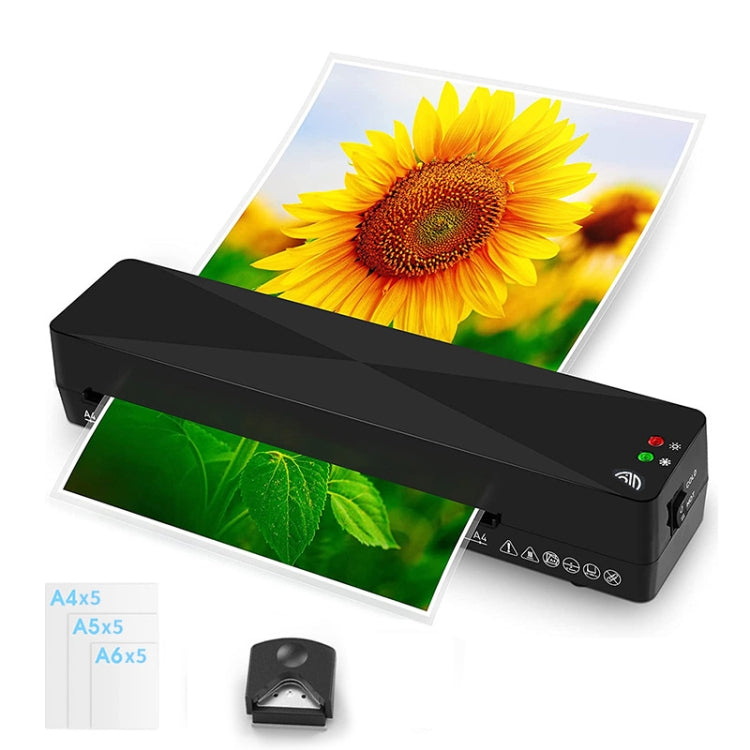 9 Inch A4 Hot Cold Laminator Machine Book Documents Laminator, Size:  Set 2(110V US Plug)