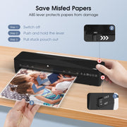 9 Inch A4 Hot Cold Laminator Machine Book Documents Laminator, Size:  Set 2(220V UK Plug)