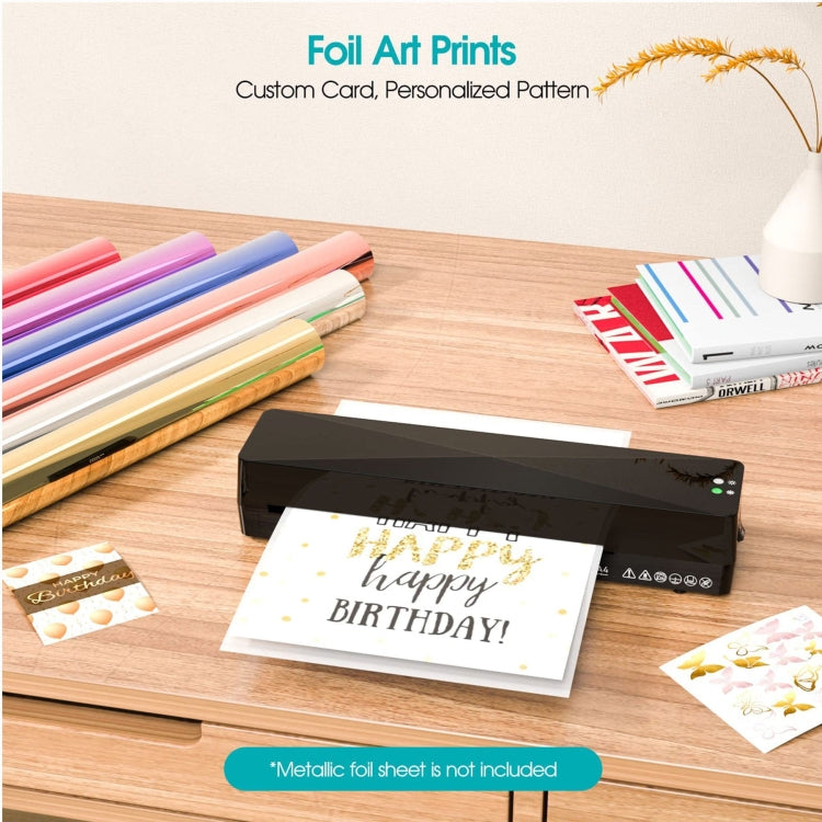9 Inch A4 Hot Cold Laminator Machine Book Documents Laminator, Size:  Set 2(220V UK Plug)
