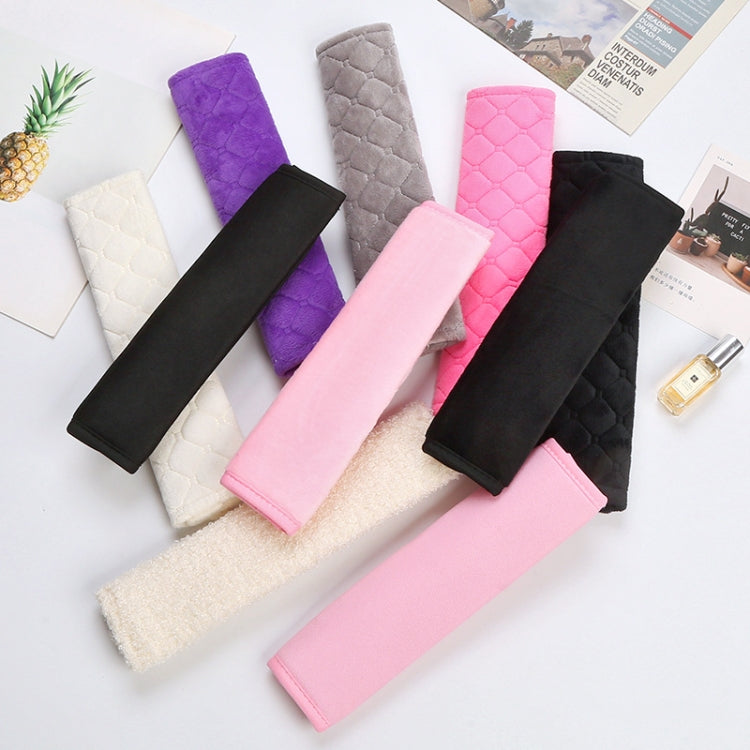 Car Seat Belt Protector Soft Extended Shoulder Pads, Color: Rose Red Square