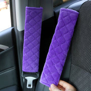 Car Seat Belt Protector Soft Extended Shoulder Pads, Color: Rose Red Square