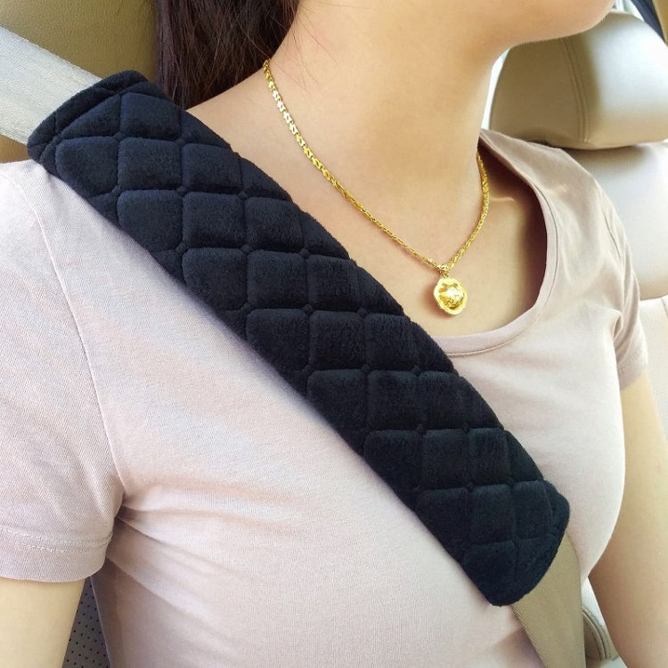 Car Seat Belt Protector Soft Extended Shoulder Pads, Color: Rose Red Square