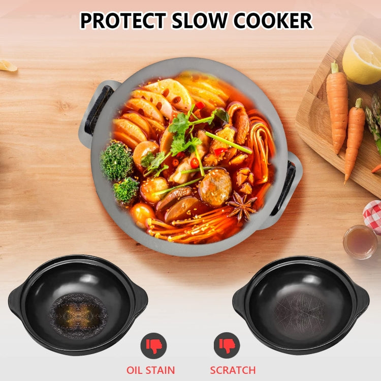 6QT Silicone Slow Cooke Liners Reusable Leakproof Crock Pot Liners(Gray)