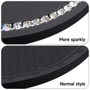 Car Water Cup Anti-skid Mat Door Slot Interior Modification Mat With diamond(Big Camellia)