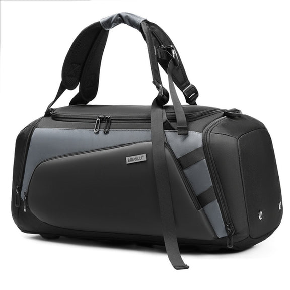 MINGLU Large-Capacity Dry And Wet Separation Gym Bag Messenger Training Bag(Grey)