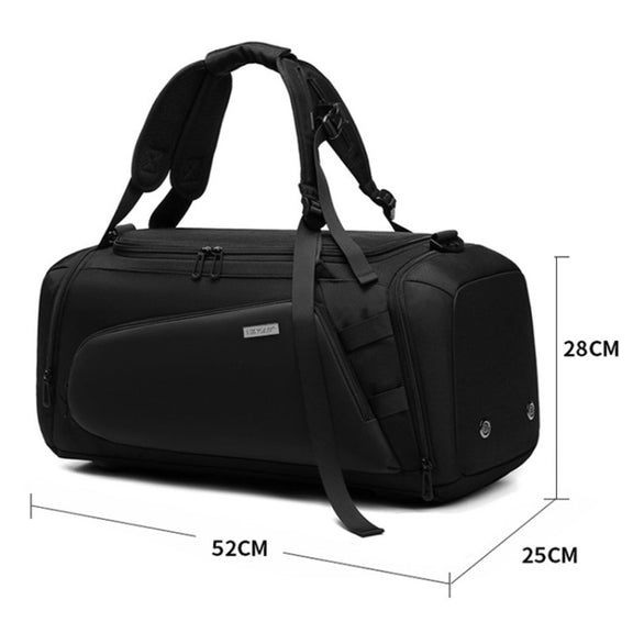 MINGLU Large-Capacity Dry And Wet Separation Gym Bag Messenger Training Bag(Grey)