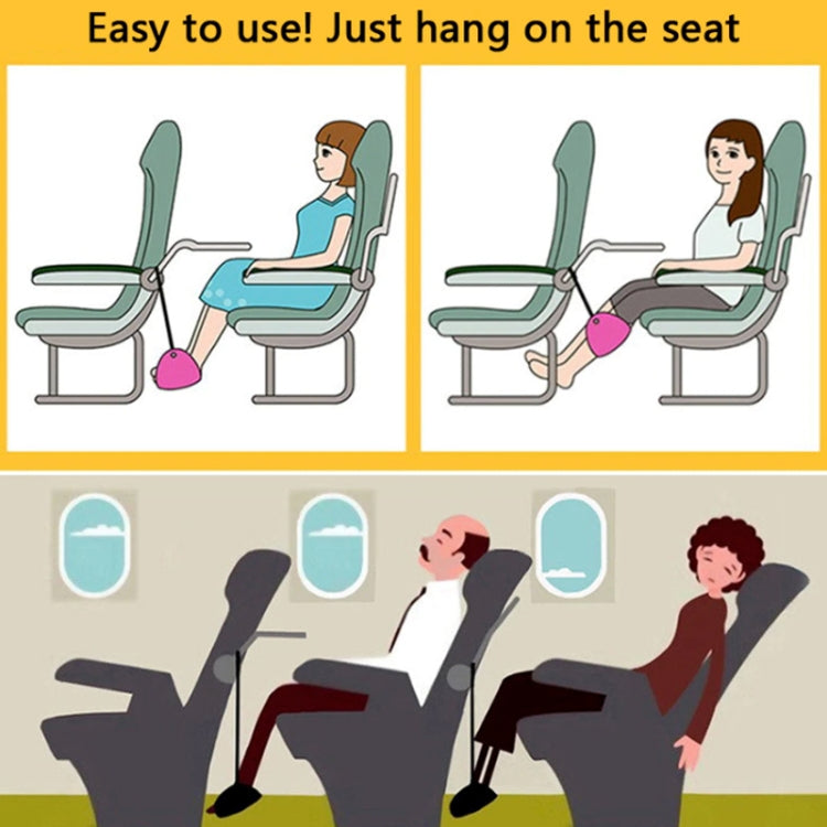Travel Foot Rest Hammock Office Leisure Pedal, Color: Black Split