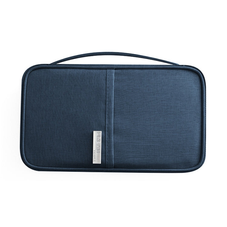 Travel Water-resistant Dustproof Portable Passport Document Bag, Color: Navy Blue Small