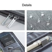 Travel Water-resistant Dustproof Portable Passport Document Bag, Color: Navy Blue Large