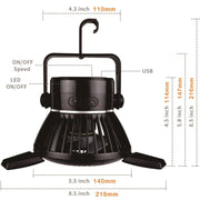 Solar Camping Lamp Fan Multifunctional LED Light Emergency Light Mosquito Repellent Lamp