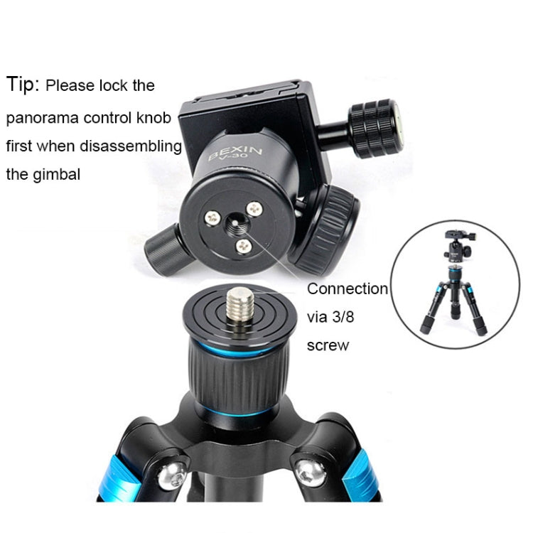 BEXIN V30 Adjustable Aluminum Alloy Desktop Camera Tripod Mini Portable Folding Live Tripod(MS08-S)