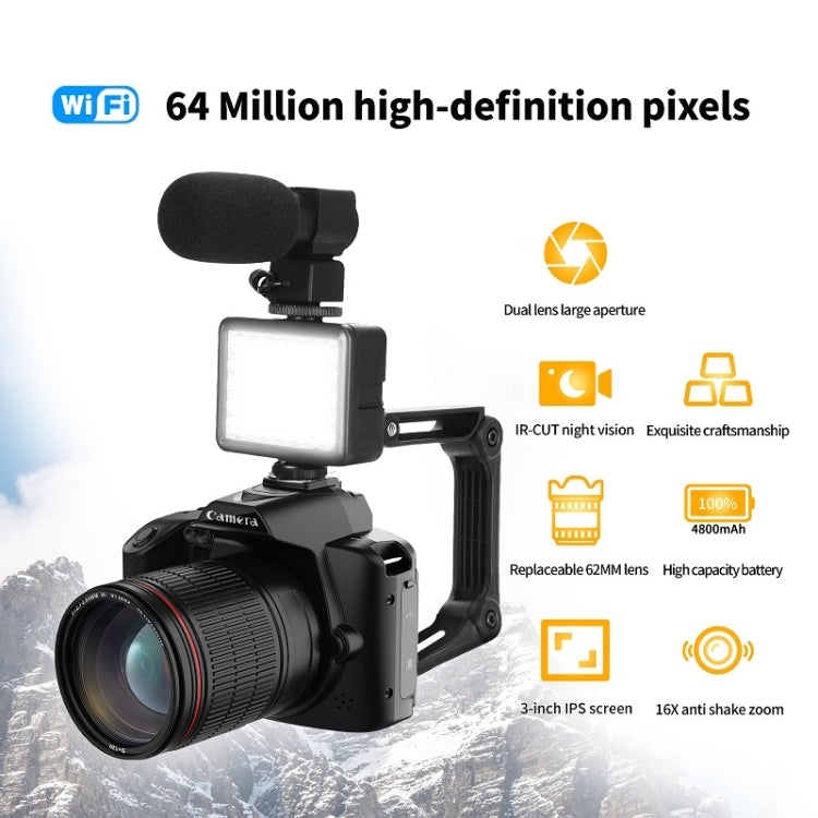 Dual-camera Night Vision 64 Million Pixel High-definition WIFI Digital Camera Standard+Fill Light