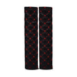 Rhombus Leather Seat Belt Shoulder Protector Pads, Color: Black Leather Red Line - Seat Belts & Padding by PMC TechLife | Online Shopping South Africa | PMC TechLife | Buy Now Pay Later Mobicred