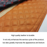 Rhombus Leather Seat Belt Shoulder Protector Pads, Color: Light Grey