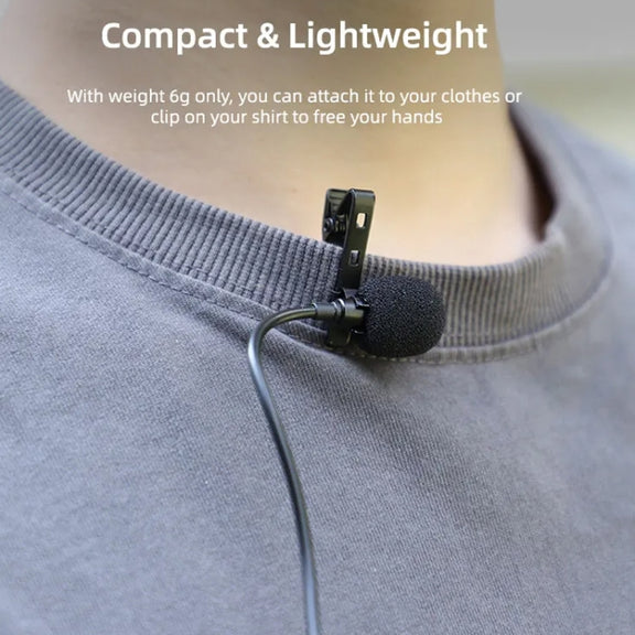 For DJI Pocket 3 / Action 4 / 3 / 2 Sunnylife MC490 Collar Microphone Motion Camera Recording Wheat