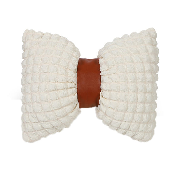 Car Seat Breathable And Comfortable Puff Pillow Upholstery, Color: Lumbar Pillow Beige Brown