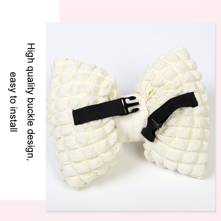 Car Seat Breathable And Comfortable Puff Pillow Upholstery, Color: Headrest Black