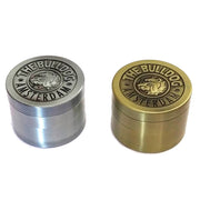 50mm  Bulldog Grinder Tobacco Herb Zinc Alloy Grinders, Spec: 4 -layer Ancient Silver