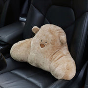 Car Cartoon Bear Plush Seat Upholstery Pillow, Color: Lumbar Pillow Brown