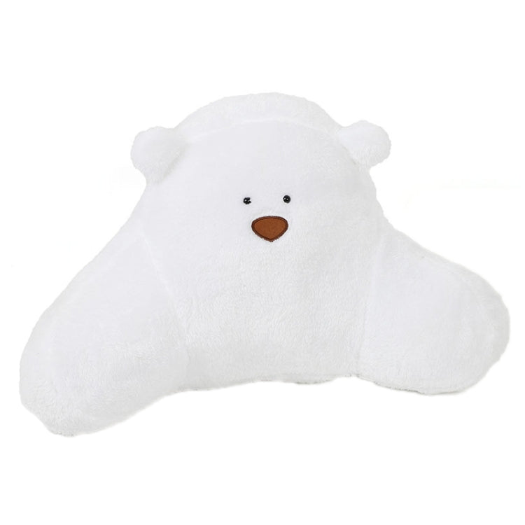 Car Cartoon Bear Plush Seat Upholstery Pillow, Color: Lumbar Pillow White