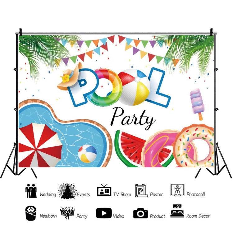 80x120cm Summer Pool Party Decoration Backdrop Swimming Ring Photography Background Cloth(12900866)