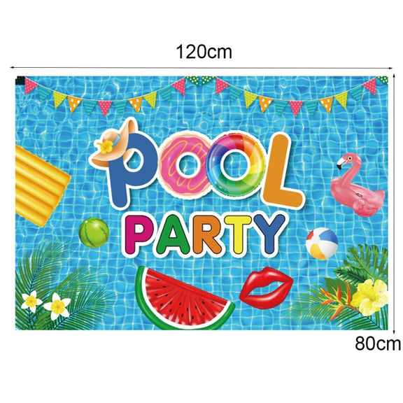 80x120cm Summer Pool Party Decoration Backdrop Swimming Ring Photography Background Cloth(12900866)