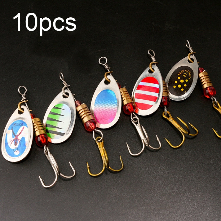 10pcs Roadrunner False Bait Sequins Lure Set, Color Random Delivery