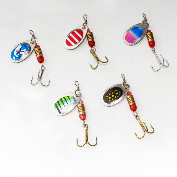 5pcs Roadrunner False Bait Sequins Lure Set, Color Random Delivery