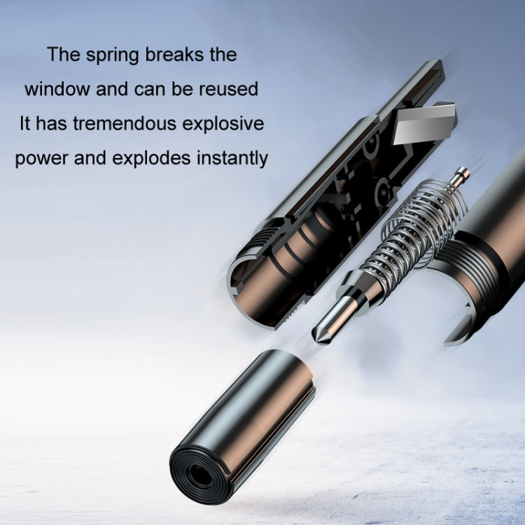 Vehicle-Mounted Multifunctional Broken Window Escape Safety Hammer(Silver)