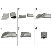 190T Motorcycle Rain Covers Dustproof Rain UV Resistant Dust Prevention Covers, Size: M(Black and Silver)
