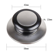 Stainless Steel Lid Handle Plastic Top Bead