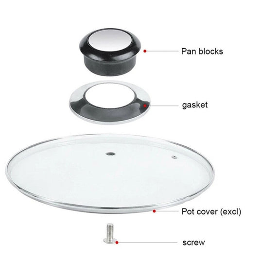 Stainless Steel Lid Handle Plastic Top Bead