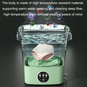 4.5L Mini Portable Folding Household Washing Machine Underwear Washer, Color: Fruit Green(UK Plug)