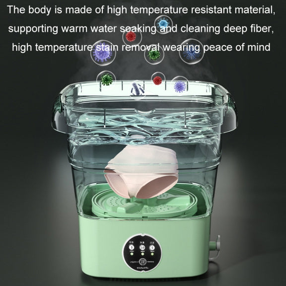 4.5L Mini Portable Folding Household Washing Machine Underwear Washer, Color: Fruit Green(UK Plug)