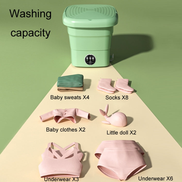 4.5L Mini Portable Folding Household Washing Machine Underwear Washer, Color: Fruit Green(EU Plug)
